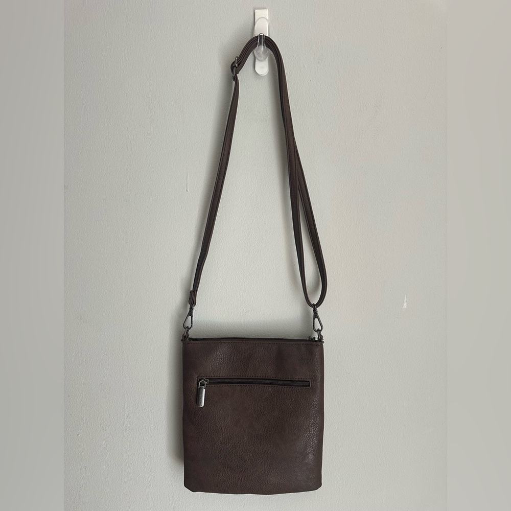 Montana West Brown Crossbody Bag with Animal Print Accents - Picture 4 of 9